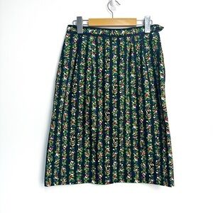 Vintage Yves Saint Laurent Floral Cotton Skirt